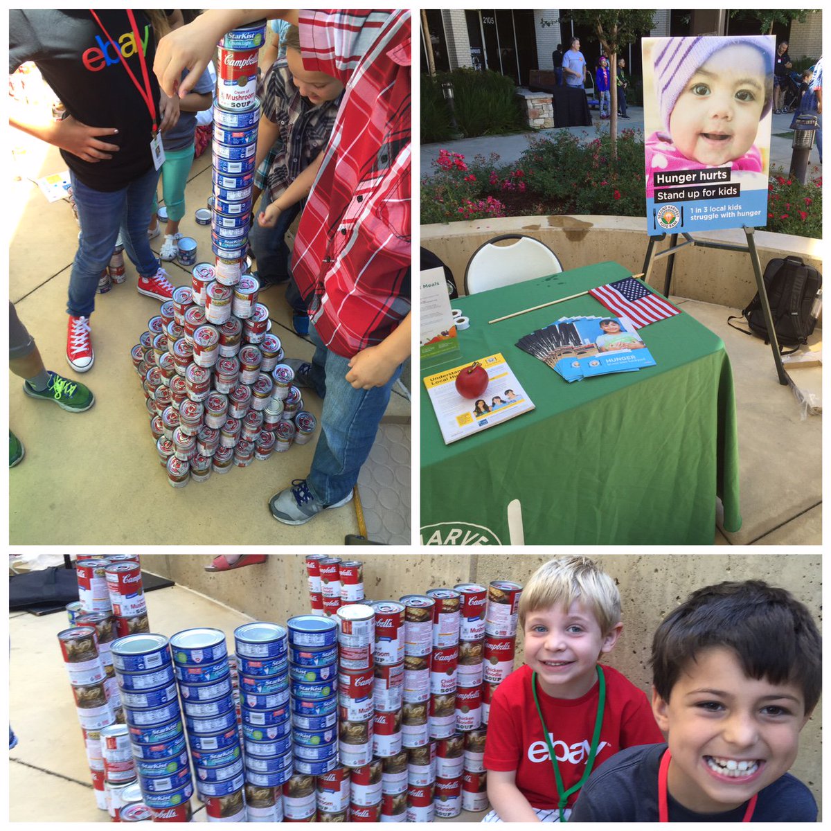 2ndharvest's tweet photo. We're at @eBay for #takeyourkidstoworkday! #canstructions https://t.co/PLGPqO4Zf8