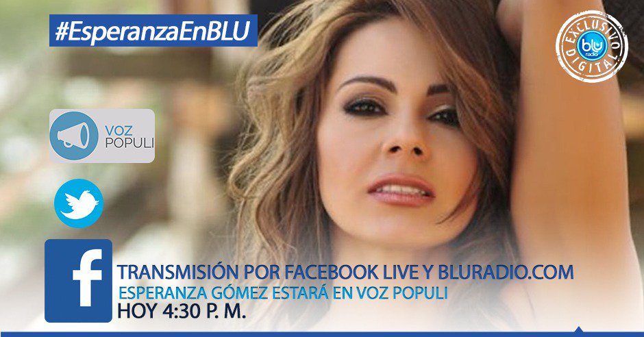 VozPopuli's tweet photo. ¡En minutos estaremos #EnVIVO con @EsperanzaGomez! Participe YA con el HT #EsperanzaEnBLU https://t.co/Im3M0CMQzX https://t.co/GzlvmlHWTK