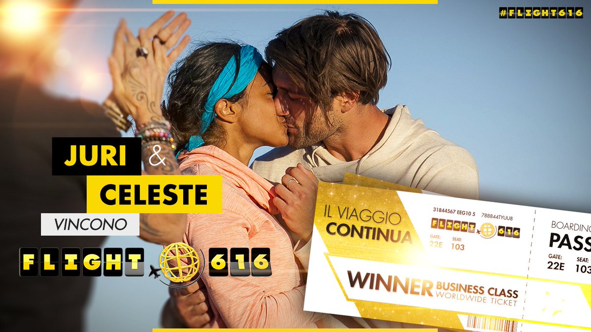 Il loro viaggio alla scoperta dell’amore potrà continuare: <a href="/JuriBavaresco/">Juri Bavaresco</a> e <a href="/celesterigo/">Celeste Rigo model</a> VINCONO #FLIGHT616! 🎉