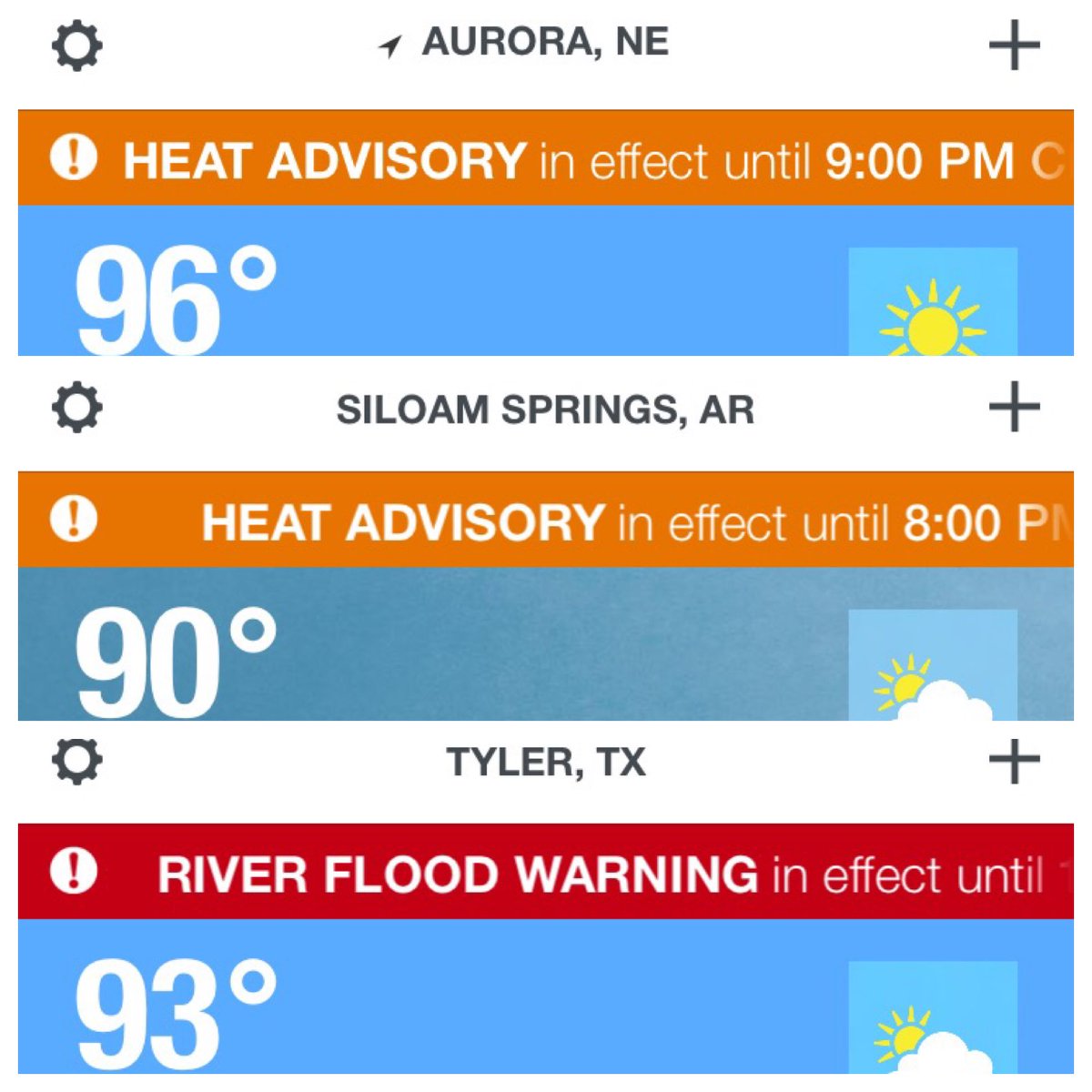 AngelaHackett's tweet photo. What?!? Hotter here than Emily in Arkansas or Ryan in Texas!! https://t.co/sxweD8YWL6