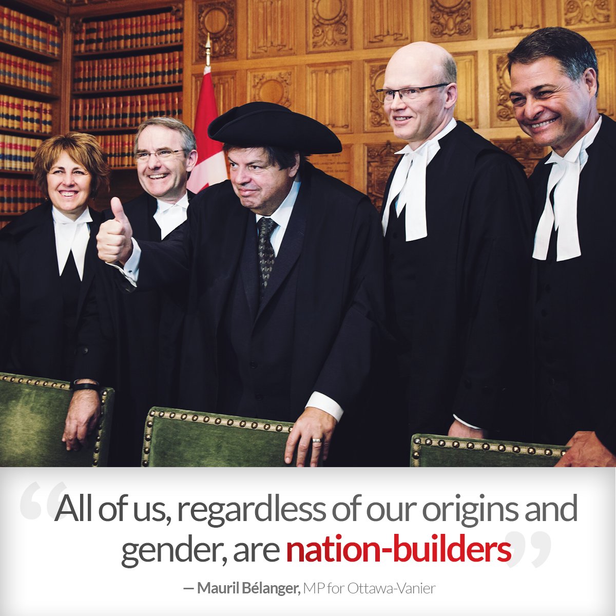 terrybeech's tweet image. Hope &amp;amp; a lot of hard work from @Mauril_Belanger, a Cdn leader fighting for true inclusion! #OCanada #BecauseIts2016