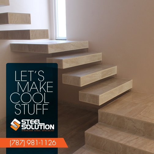 SteelSolutionPR's tweet image. Suspended stairs? Been there done that! Call us today 787-981-1126 #SteelSolution #StainlessSteel #Stairs