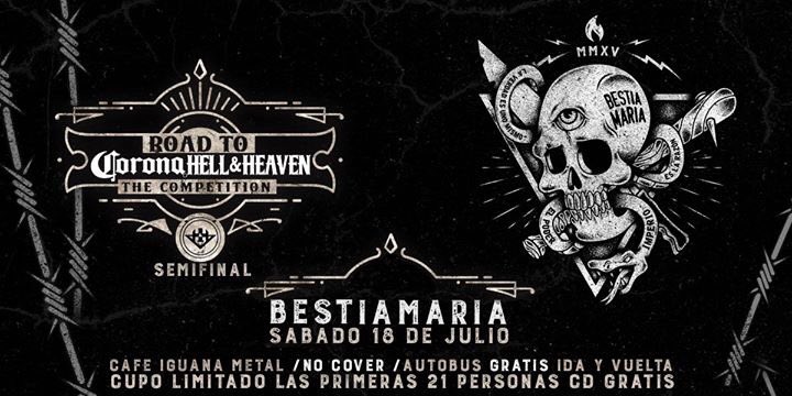 PizzaRockCo's tweet photo. Apoya a Bestia María y HellPork en este camino al Hell &amp; Heaven , Viaje redondo, disco y cheve ,Reservación 4390099 https://t.co/8BmoIxZiao