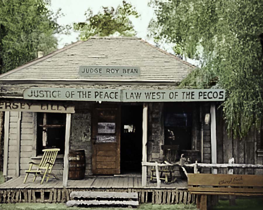 The found slide is restored! What can you tell me about good old Judge Roy Bean? #photorestoration #JudgeRoyBean