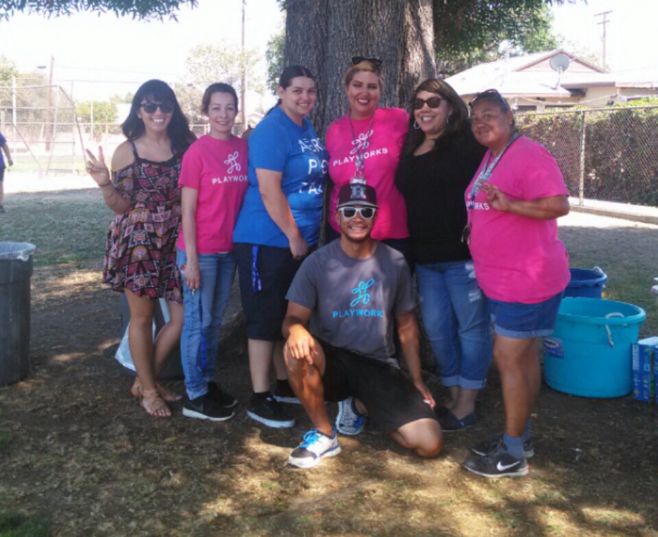 LaPlumaPrin's tweet photo. Moffitt's awesome Playworks team! Thank you for hosting a great end of year BBQ! #gomustangs @PlayworksSoCal https://t.co/w0y6PUpSRD