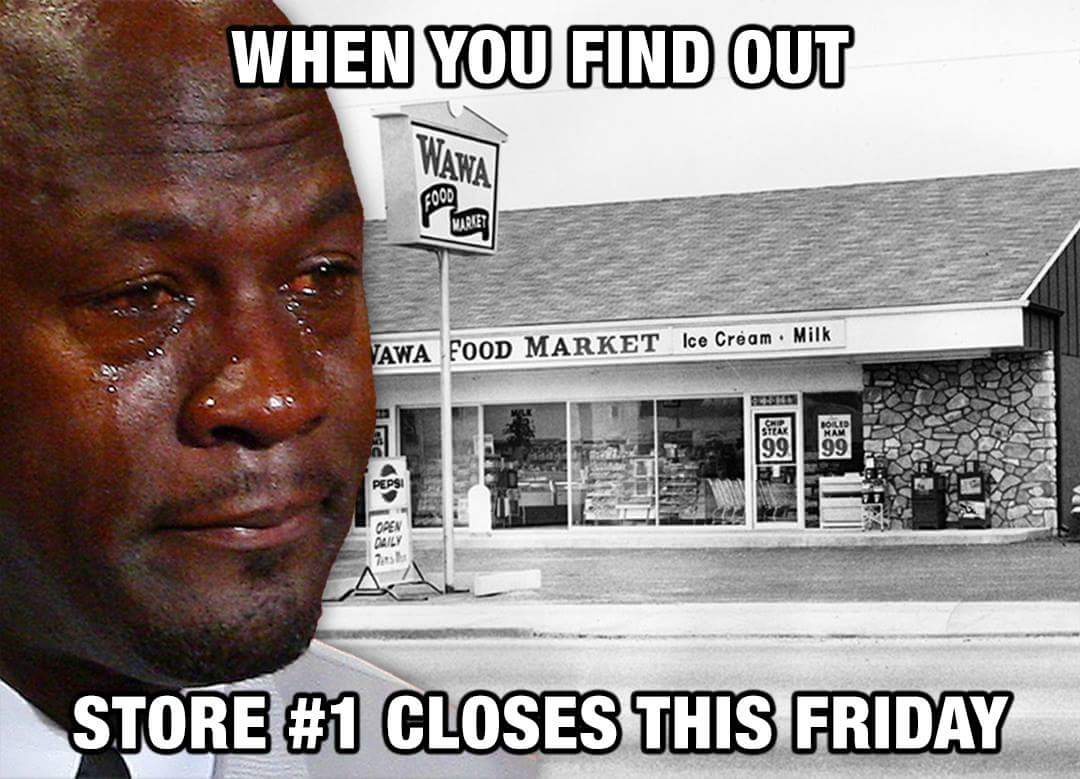 Meanwhile_Delco's tweet photo. Byeeee #Store1... Another #DelcoStaple gone. Jus think, every #Wawa there is was becuz of one lil market in #Folsom. https://t.co/y4pDGrQ1gV