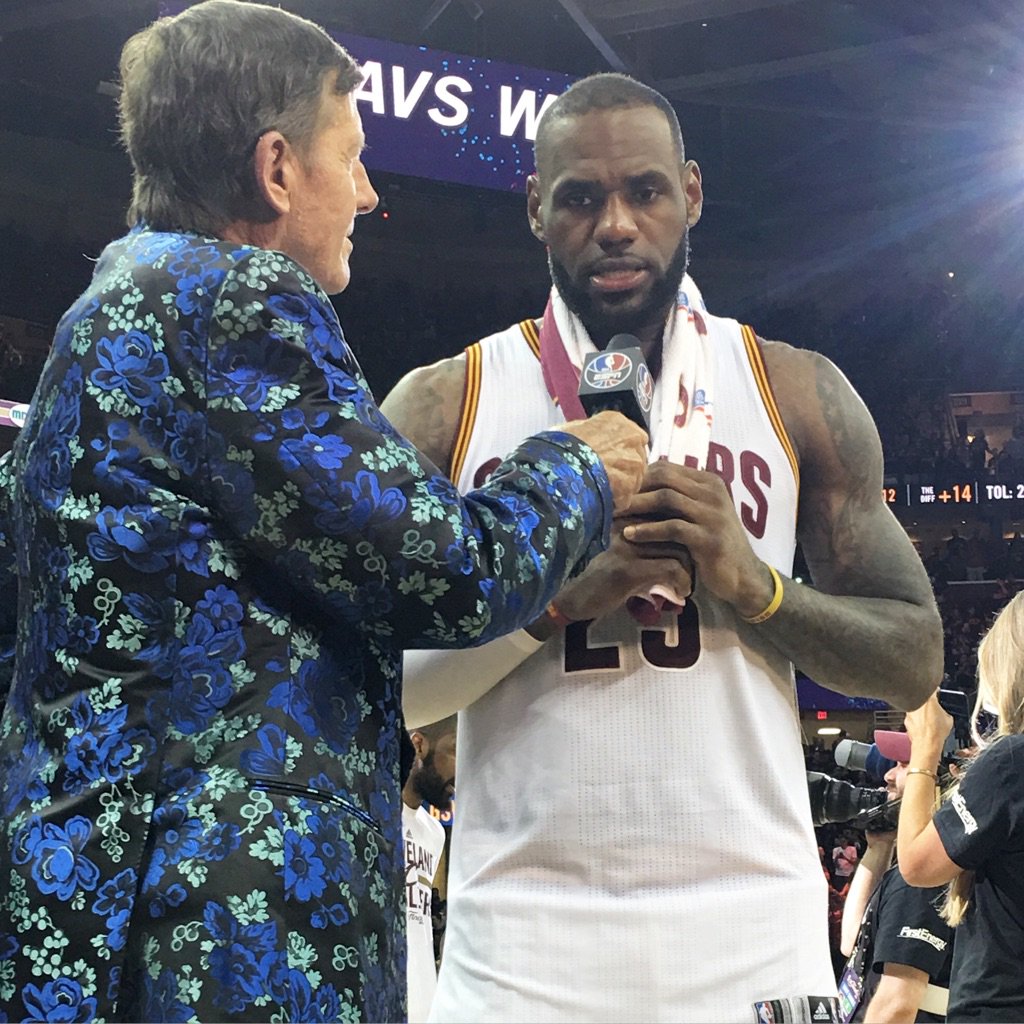 NBA's tweet image. 41 points, 11 assists, 8 rebounds, 4 steals &amp;amp; 3 blocks for @kingjames to force GAME 7! #ThisIsWhyWePlay