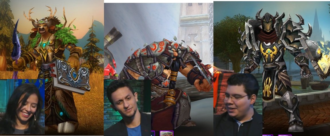 SylvanasHorde's tweet photo. #WoWCopaAmerica. Como são o @NevesTudao @flaalves @pvplikeaboss na vida real. (decupem a montagem lixo de PAINT =P) https://t.co/bGzPVzO7EI