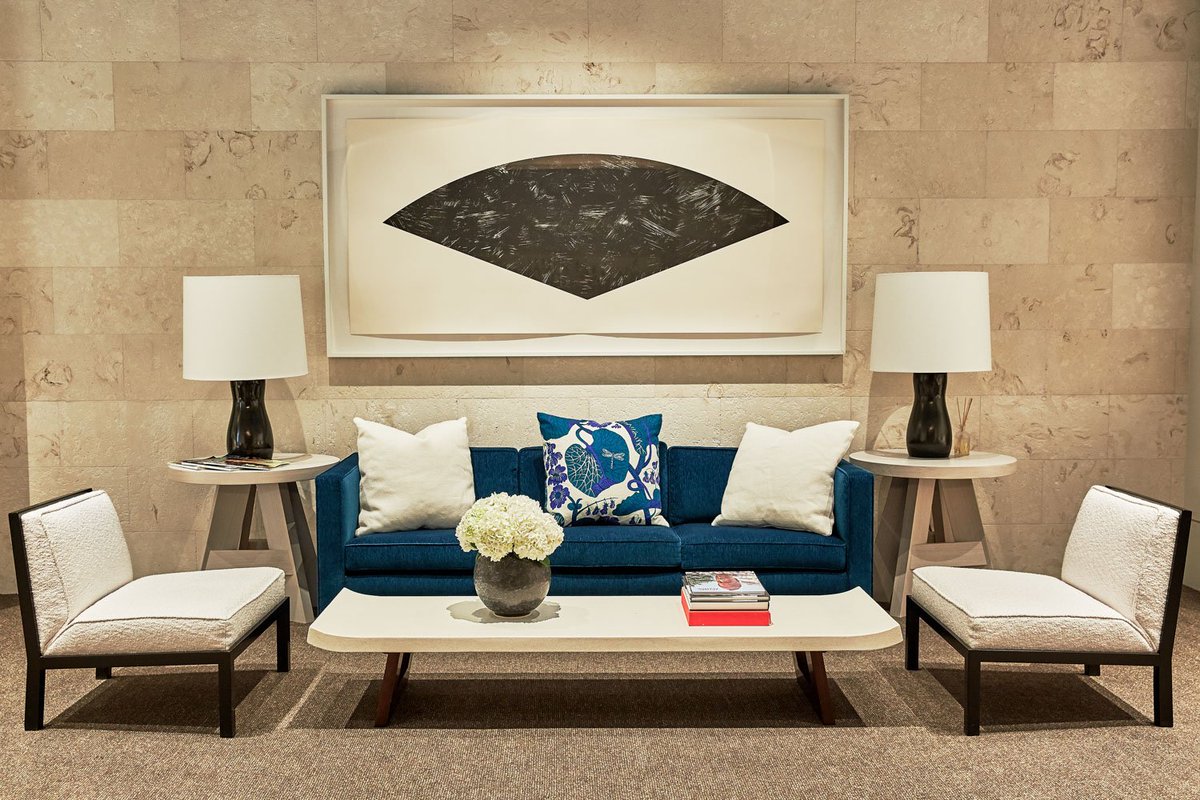 "Black Curve" by the acclaimed abstract artist Ellsworth Kelly now adorns the #ParkLaneLounge. #Artcollection