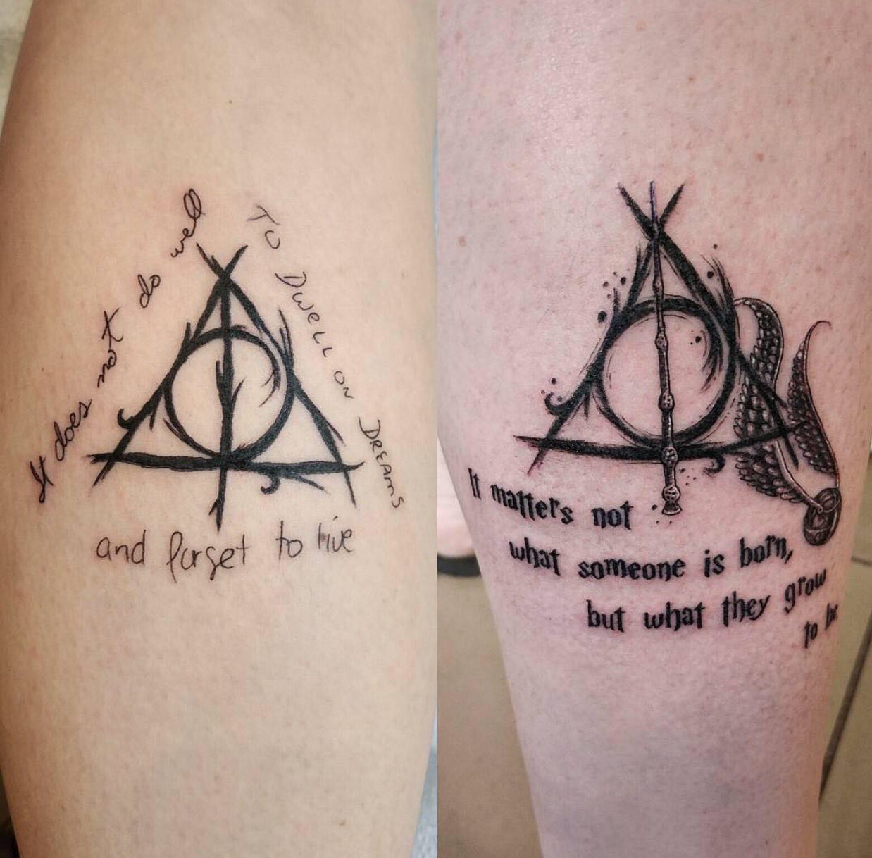 Black Line Studio on Twitter &quot;A couple of Harry Potter tattoos done