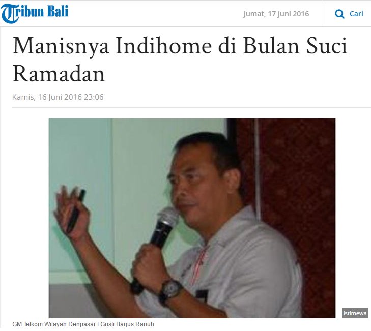 toetart's tweet photo. @parwi66 @_funtastic5_ #TelkomFuntastic5 #DPSTREG5 #GESIT270 Press Release Harian Tribun Bali edisi Jumat 17Jun '16 https://t.co/0SDZtJzjAH