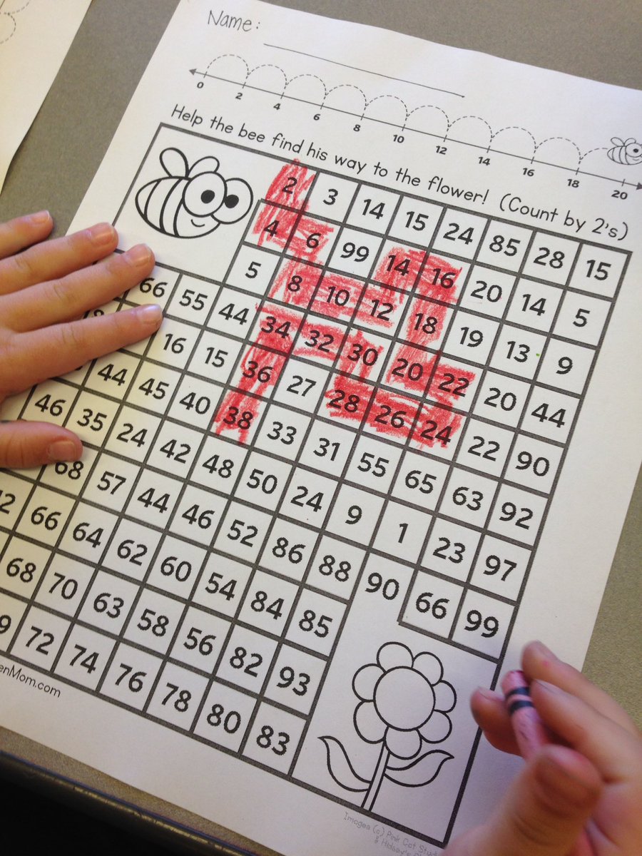 StemAndRoots's tweet photo. The mathematicians helped the bee find his way to the flower by counting by 2's! #PBL #InsectInvestigation https://t.co/itBz0otTb8
