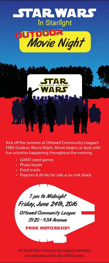 Kick off summer with <a href="/OttewellEvents/">Ottewell Events</a> and  <a href="/KCL_Edmonton/">Kenilworth Community</a>'s free outdoor screening of #StarWars #TheForceAwakens