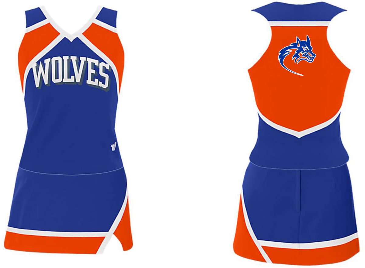 wolveswv's tweet photo. Here is your 2016 #wvwolves cheer #uniform #gowolves #orangecity #deltona #debary https://t.co/yIlhN0IJD5