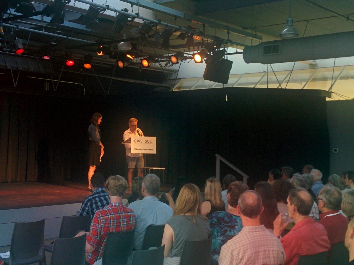 coachhousebooks's tweet photo. .@sean_dixon reads from his new play, LIGHT: A HISTORY, with @courtneyvl. #cwd2016 https://t.co/OLC4HZ818v