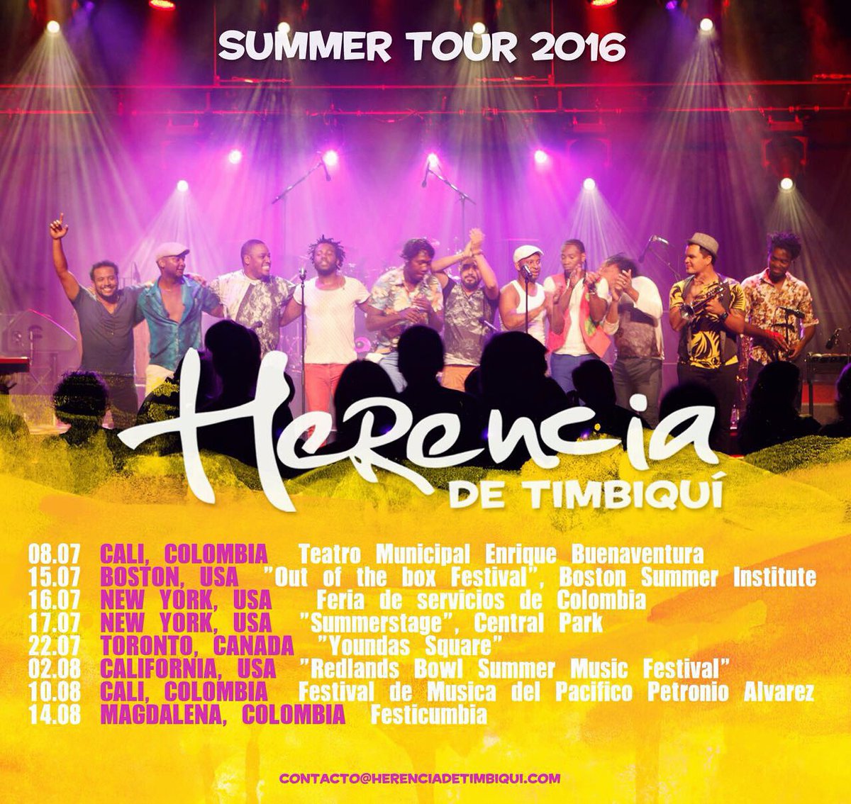 Herenciagrupo's tweet photo. Y aquí las fechas de nuestro #HerenciaSummerTour2016 por USA, listos para prender la gozadera? #ThisIsGozar https://t.co/ZewhxfOENy