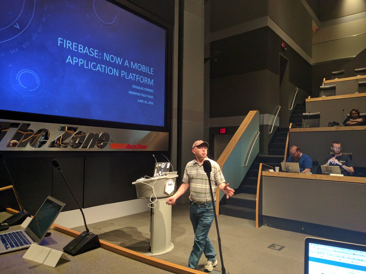 georgespake's tweet photo. Next up "polyglot ninja" @poweredbyaltnet is talking mobile cloud w firebase #memtech @memtech @FedexInstitute https://t.co/5uJMq983cC