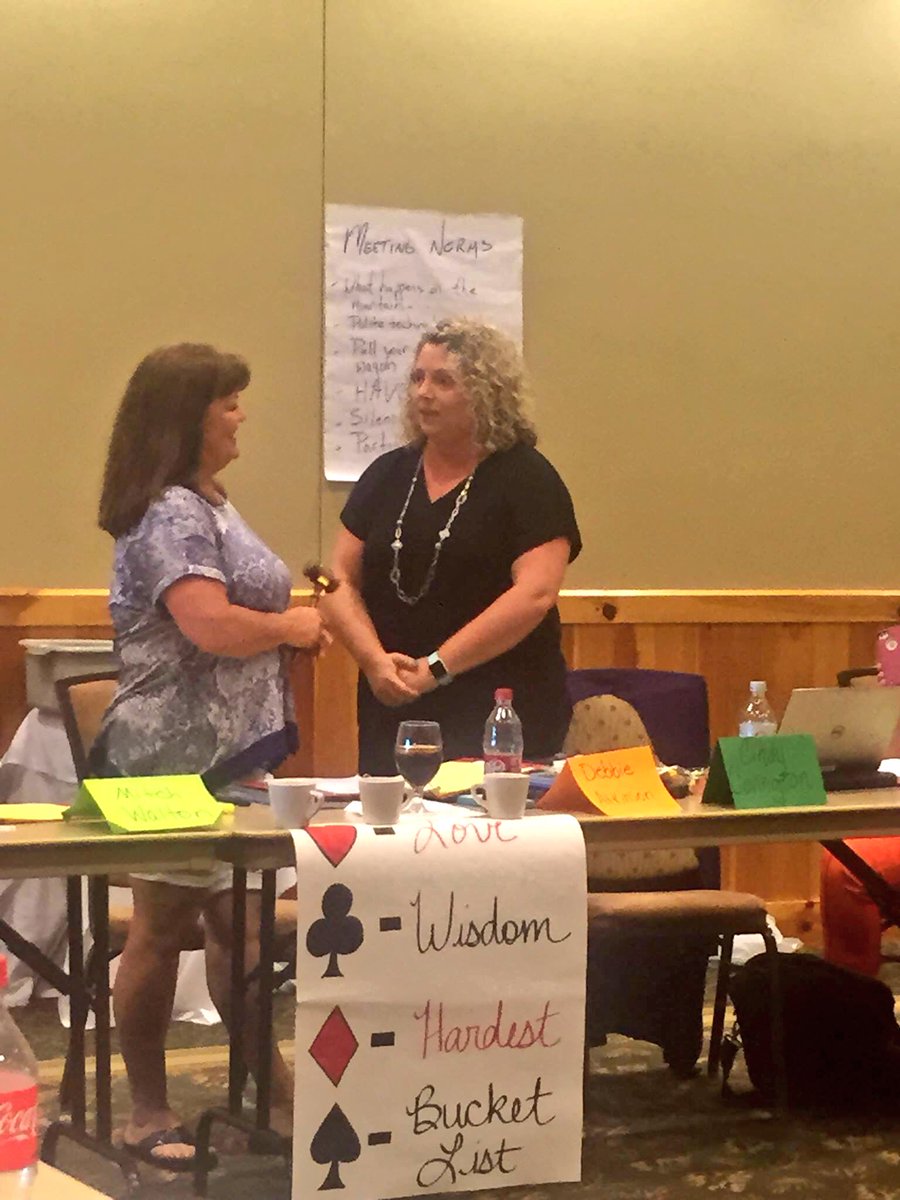 Cindy Covington passed on President's gavel to Debbie Atkinson. We are honored to serve with you on the board!