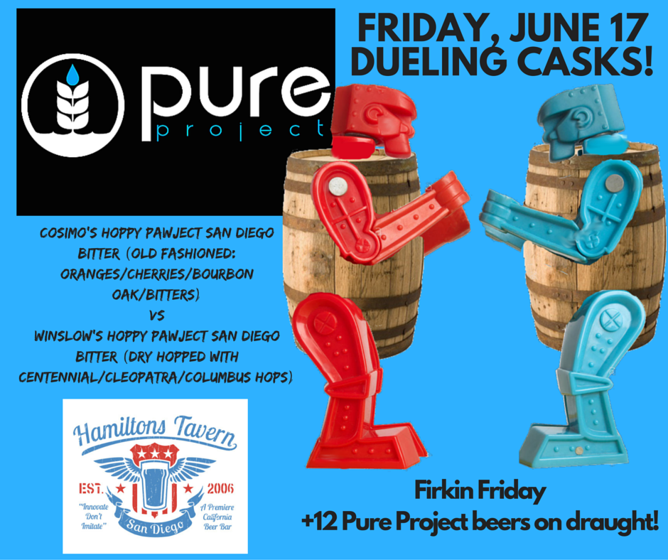 hamiltonstavern's tweet photo. #DuelingCasks with @purebrewing +12 beers on tap! We have your Friday plans. https://t.co/D3e0FWAZiB