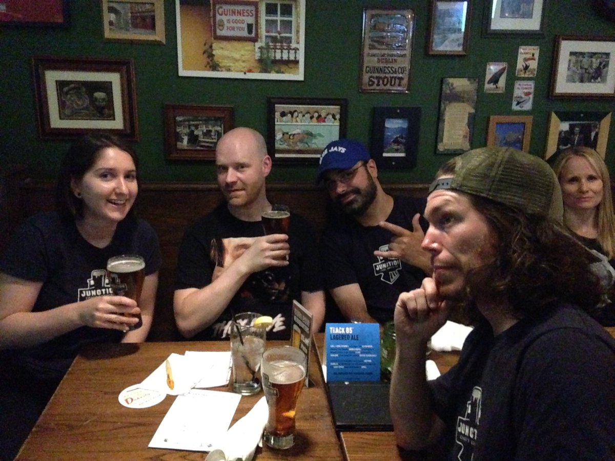 ThisYearsBrew's tweet photo. The @JUNCTION_CRAFT team is here for #OCBkaraoke @AnSibinPub #OCBweek2016 https://t.co/70lYHUJFry