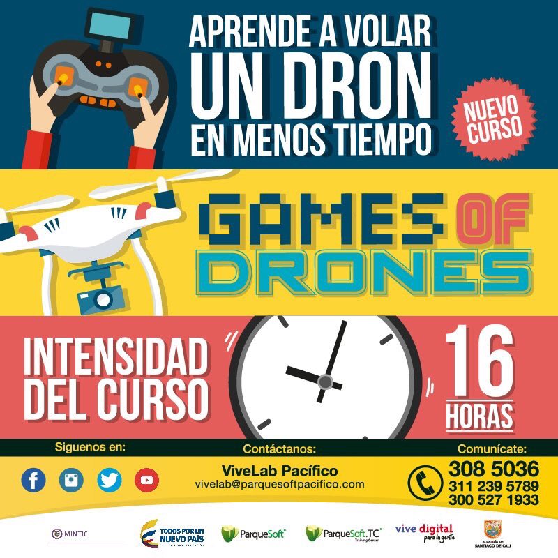 - <a href="/vivelabpacifico/">ViveLab Pacífico</a> te enseña a pilotear drones en 16 horas. #GamesOfDrones