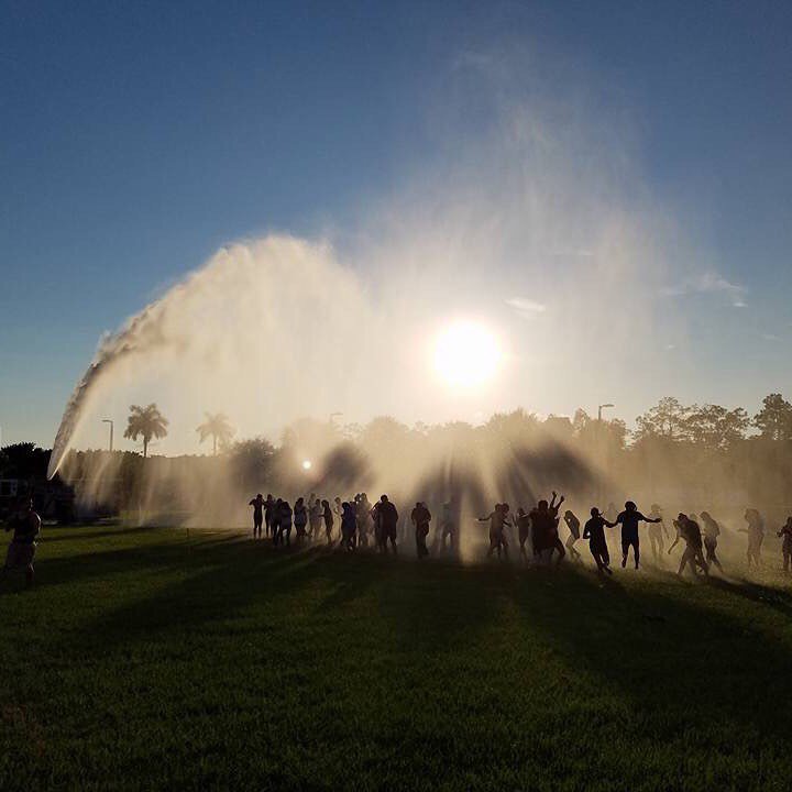 paulbush777's tweet photo. Cool whip+slipNslide+sno cones+water balloon launchers+fire truck= insanity #SummitStudents #Summer https://t.co/Cew9U3no67