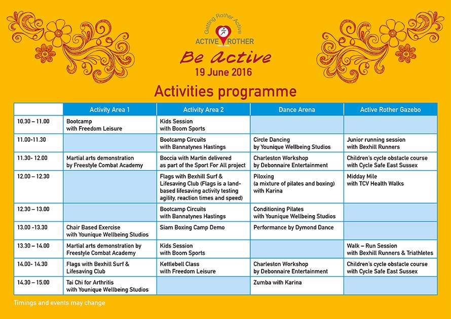 ActiveRother's tweet photo. Only 2 days until our BeActive event! Come along, there'll be activities for all the family https://t.co/RPd7MoC5sI https://t.co/zarb61kJLj