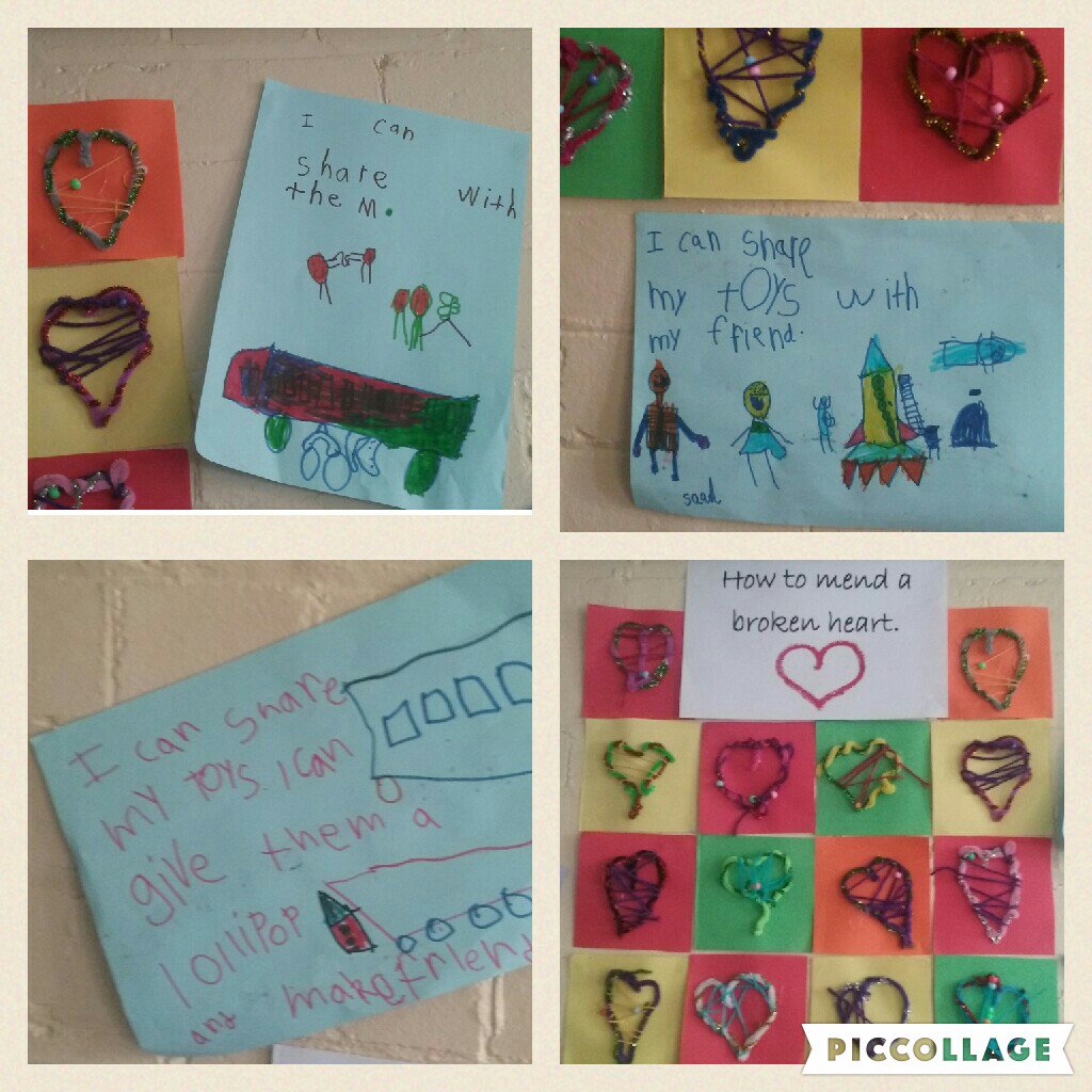How to mend a broken heart. Kindergarten writing and art based on the book Once There Was A Boy. <a href="/AuburnNthPS/">Auburn North PS</a>