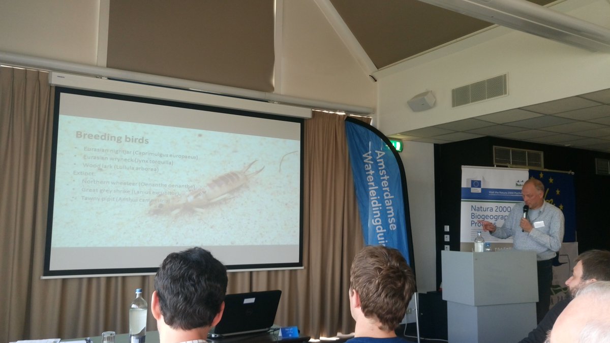 LIFEProgramme's tweet photo. Peter Dam from @natuurmonumentun shows the importance of #SandDuneRestoration for bird species #PlatformMeeting https://t.co/6hqDUEEzGy