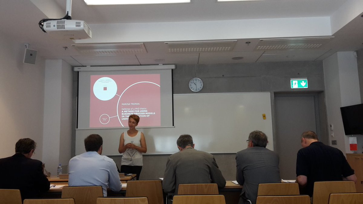 monikamalinova's tweet photo. Such a nice coincidence, attending the phd defense of Marina Trkman on the last day of #caise2016 https://t.co/zrs2cdsp0Y