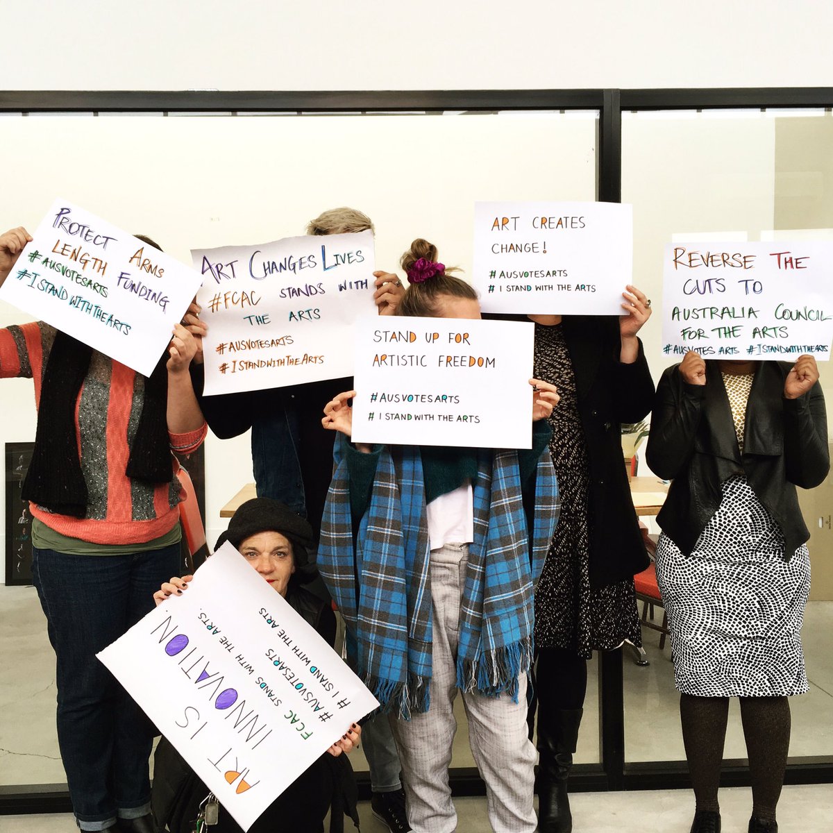 FCAC stands with the arts. #ausvotesarts #istandwiththearts