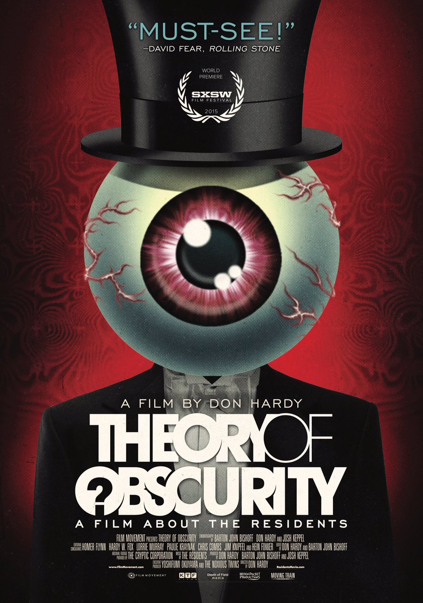 NeoZeiss's tweet photo. YOU MUST SEE!
'Theory of Obscurity: a film about @theResidents'
@ResidentsMovie (2015, Don Hardy, USA/AUT/GER/NED) https://t.co/IiCc6mB7zz