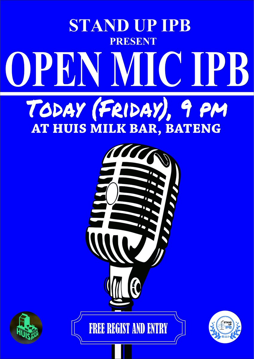 StandUp_IPB's tweet photo. Hari ini #OpenMicIPB at HuisMilkBar Bateng
Cc:@UrangBogorBarat @StandUpIndo_BGR
#PicsArt
https://t.co/ifGiiKNnb4 https://t.co/CbXKmjqMwl