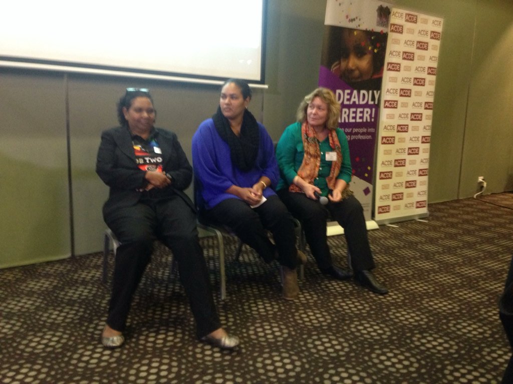 taraba41's tweet photo. Uriel Whipp, Mallissa Fourmile and Fallon Patolo commenting on their experiences in Teacher Education https://t.co/W2bswHPZ93