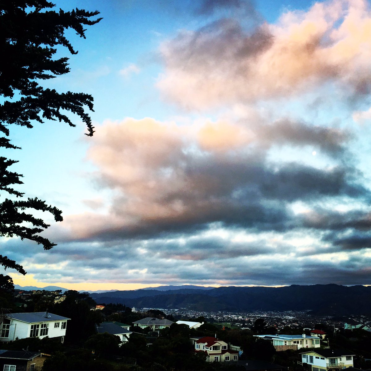 NZLainey's tweet photo. The late afternoon across the valley #huttvalley #wellingtonnz #endofworkingweek #SkyWellington https://t.co/7T0g54zDpX
