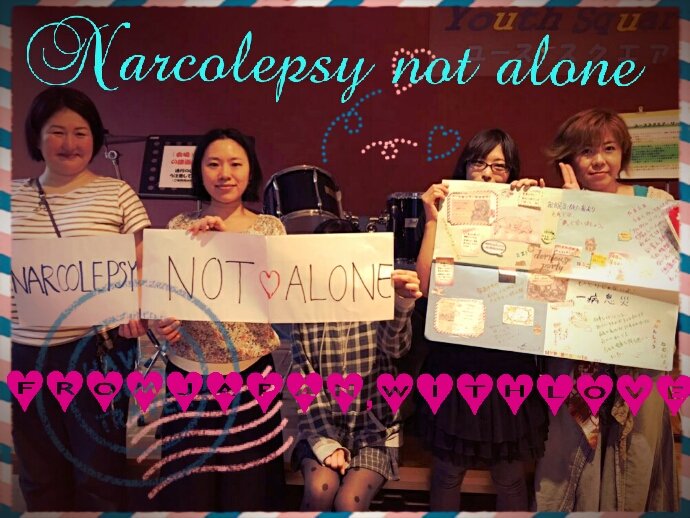 RemRunner's tweet photo. Say hi to our friends w/ #narcolepsy and #hypersomnia in JAPAN!  #narcolepsynotalone Thank you, @ainonarco. <3 https://t.co/mFSjZJll4E
