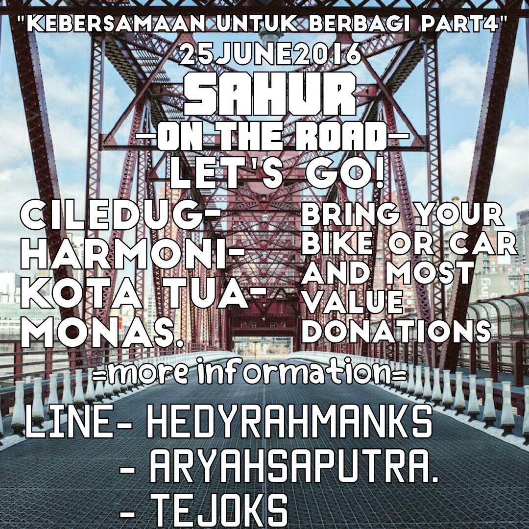 Selamat siang, yg mau gabung ke acara sotr tahun ini bisa hubungin cp di bawah ini thx:D