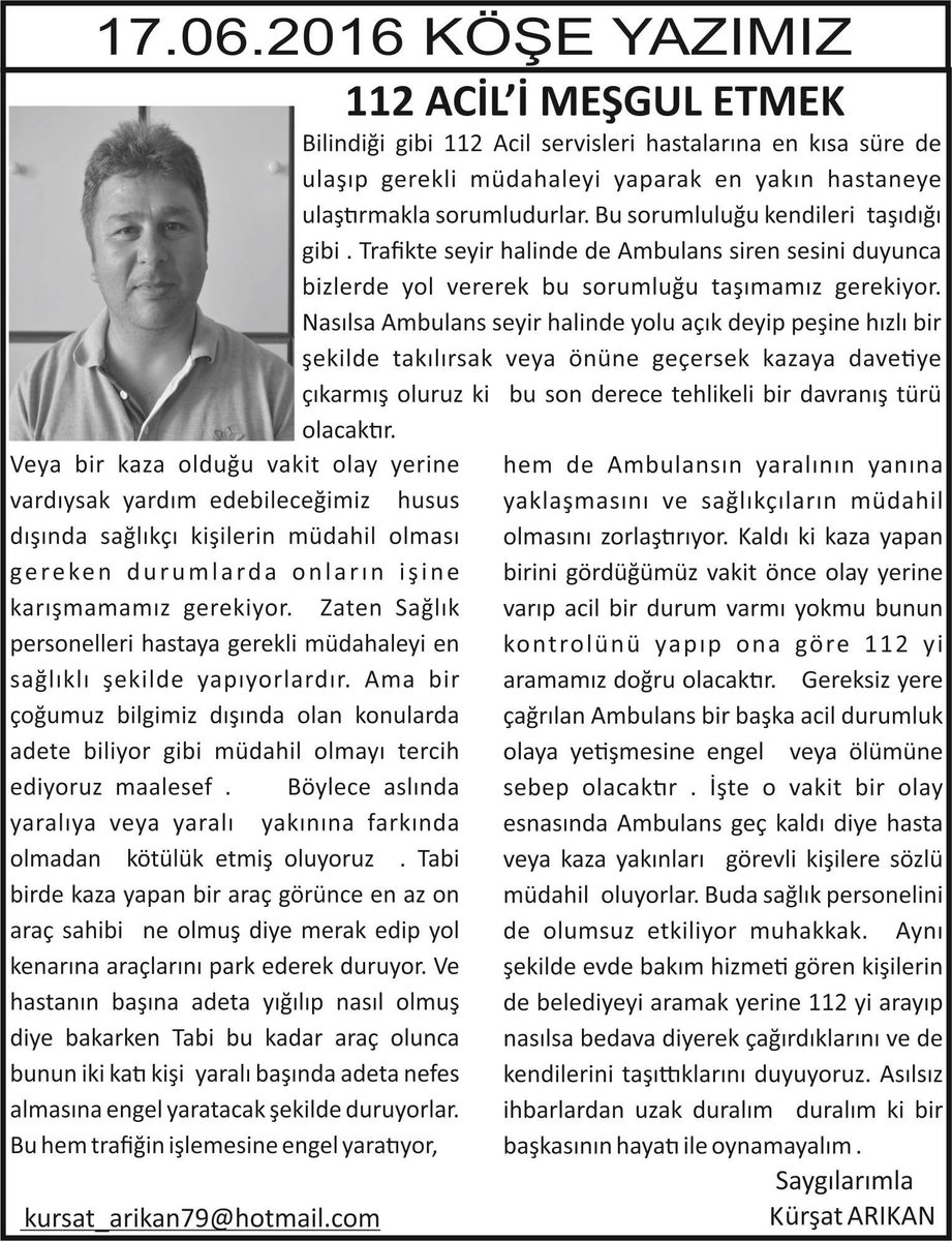 bu haftaki yazımız