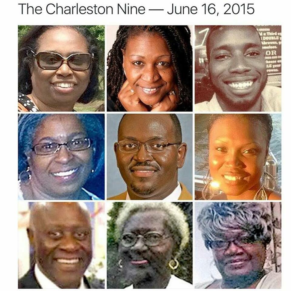 One year ago today #MotherEmanuel #Charleston9 #DomesticTerrorism  #SpeakTheirNames #BlackLivesMatter #HateWontWin