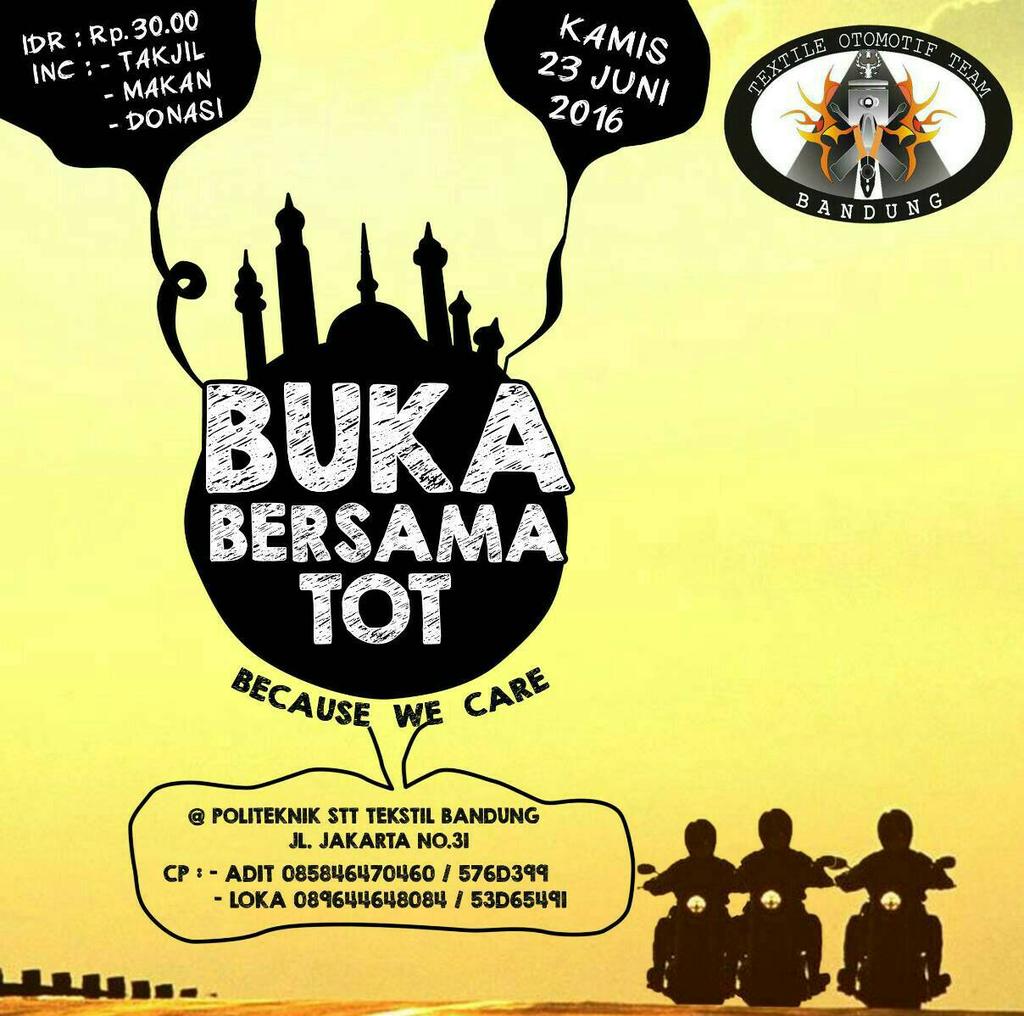 lets join &amp; support Buka Bersama TOT &amp; anak yatim "BECAUSE WE CARE"