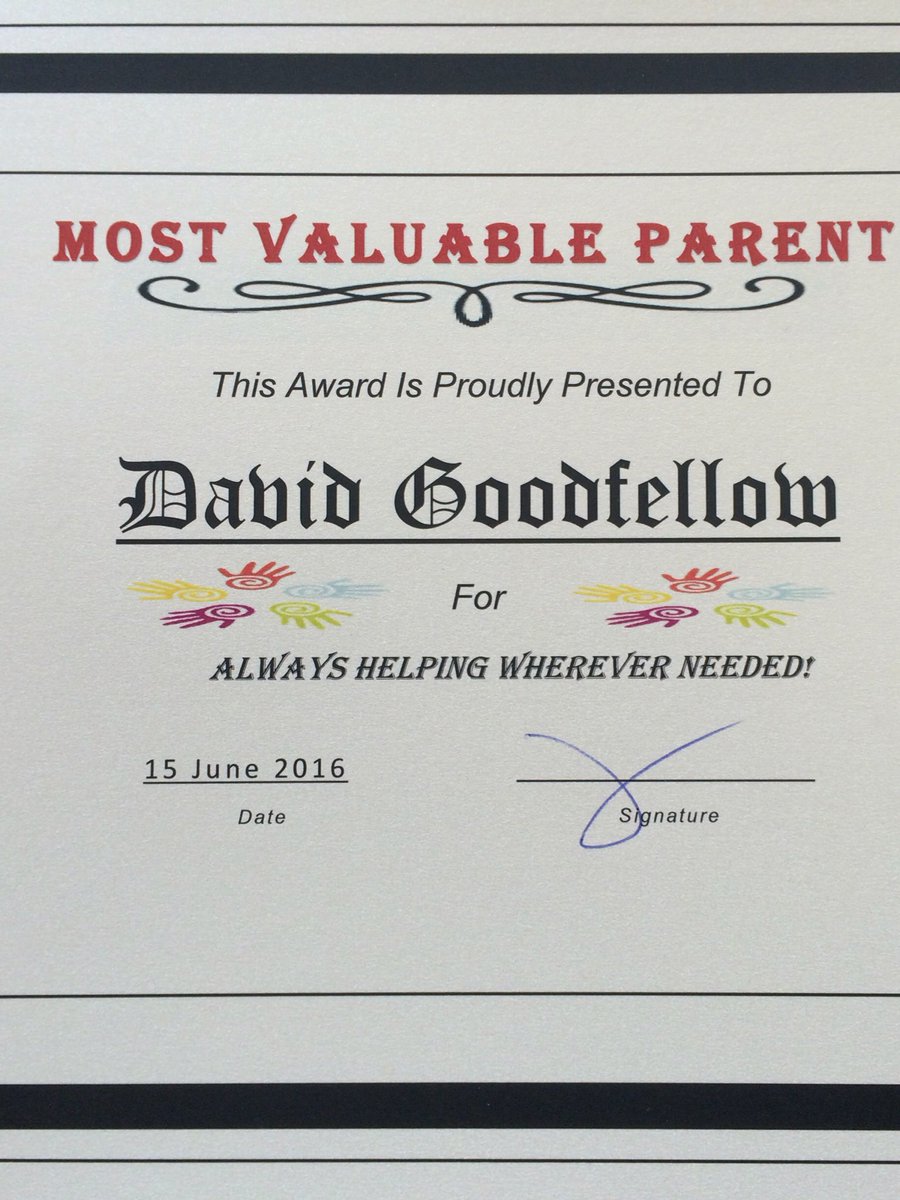 Bramblebutt's tweet photo. My 9 year old son got called up during last day of school assembly to accept this award on my behalf. https://t.co/7SNQdSfOaa