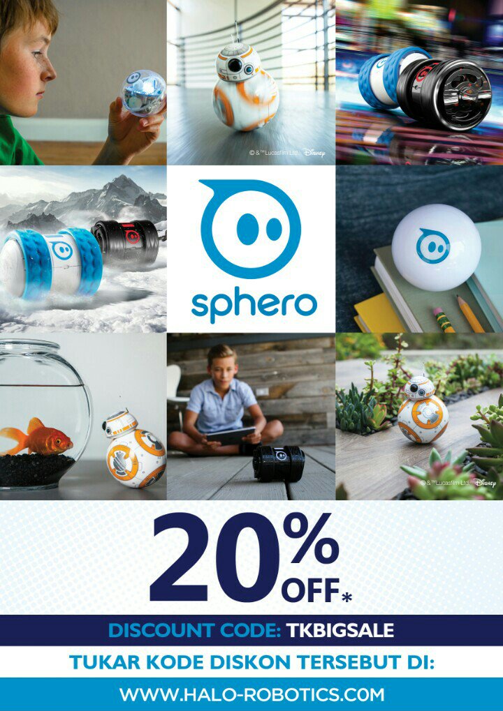 neoexpo's tweet photo. #SPHERO #HALOROBOTICS Disc.40% OFF selama JAKARTA #toysnkidsbigsale2016 25-26Juni @BalaiKartini . Info @neobandung https://t.co/4GsHDrH1Q2