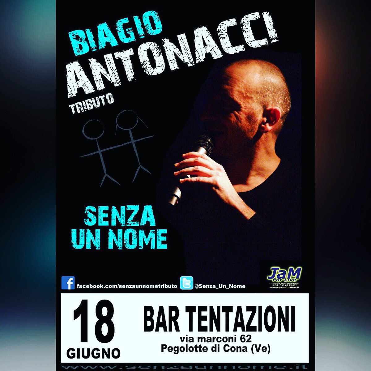 ContagioBiagio's tweet photo. SAB 18 GIUGNO!#senzaunnome #tributo #biagioantonacci #biagiolive2016 #contagiobiagio @BiagioAntonacci #jamforlive https://t.co/bCXP9gaSoy