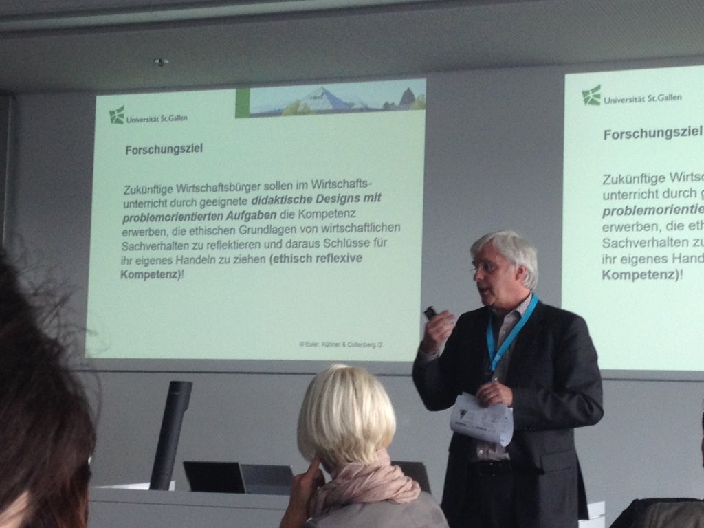 Ethisch-reflexive Kompetenzen durch PBL entwickeln. D. Euler und P. Kühne der Uni St. Gallen #pbl2016