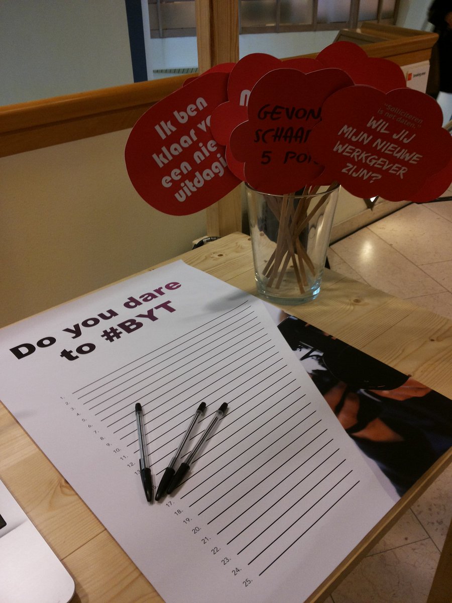 Employaal's tweet photo. Do you dare to #BYT? Vandaag #joblinkevent #ING https://t.co/3fpYkMq5Vu
