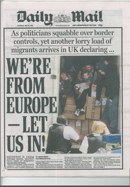 hackinginquiry's tweet image. Another inaccurate headline. Correction in today's Mail shows 'migrants from Europe' piece was unsubstantiated.