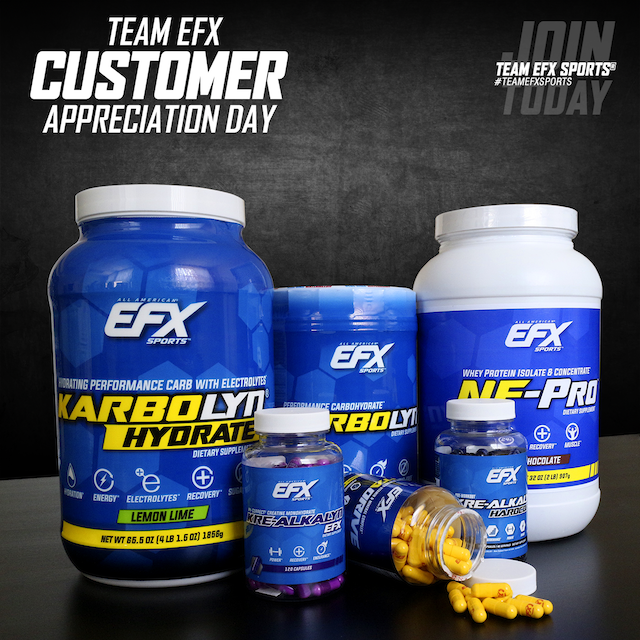 EFXSports's tweet photo. #RT Team EFX Sports Customer Appreciation Day #giveaway and send us a DM for a chance to win! https://t.co/uYswid15Z3