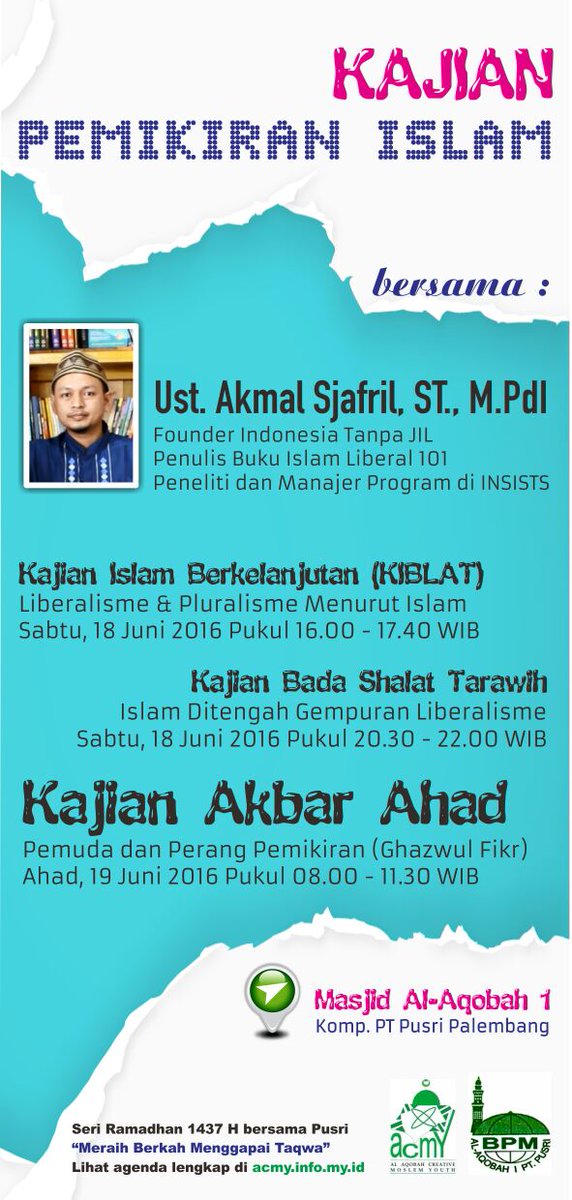 malakmalakmal's tweet photo. @ITJPalembang @ranigithu besok &amp; lusa saya ada acara di Palembang, insya Allah :) https://t.co/2xTdYiaFWW