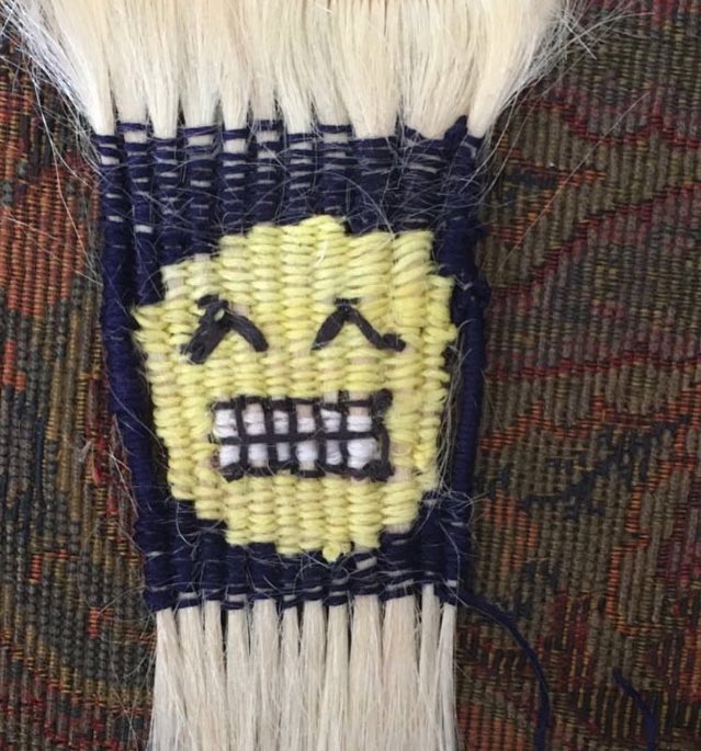 BLEACHLONDON's tweet photo. Angry stamp. Hair moji @lorenmiles #hairtapestry https://t.co/O6xwclKdIA