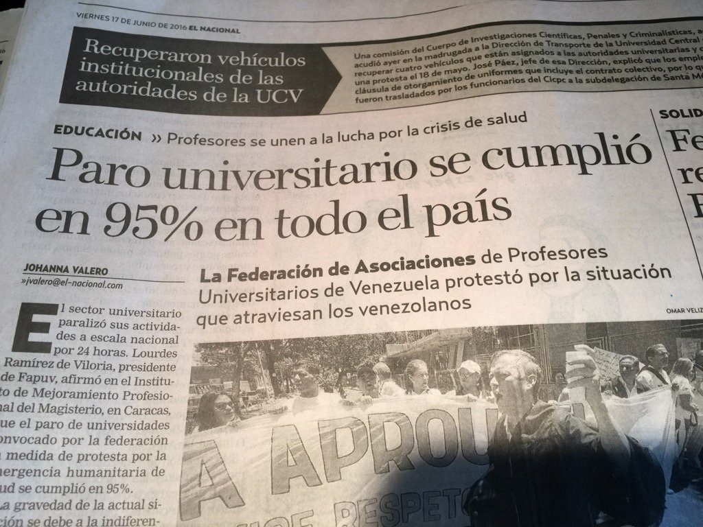 nelsonbocaranda's tweet photo. El paro universitario si fue exitoso a pesar que Maduro diga que no https://t.co/88yUxn5cPQ